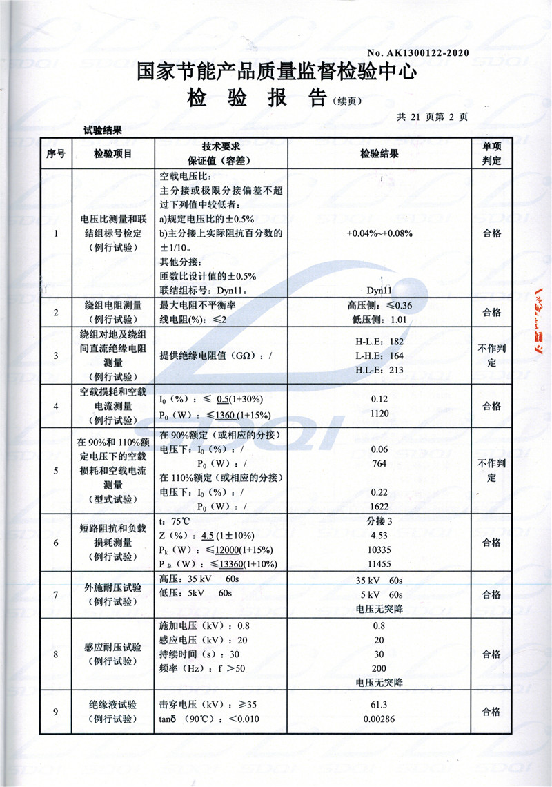 高低压试验报告-S11-1250乌马河乌马河乌马河油浸式变压器-2.jpg
